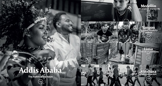 Página inicial do projeto Future cities