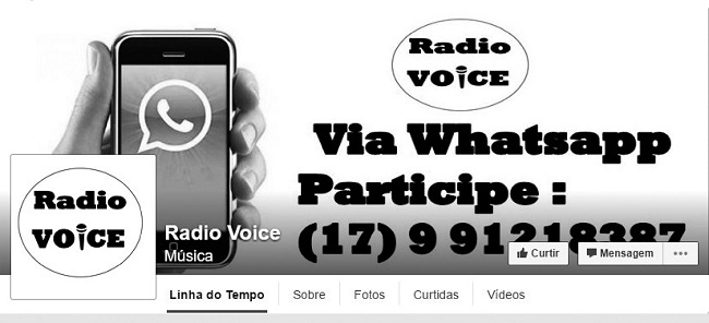 Perfil de R&aacute;dio Voice en Facebook