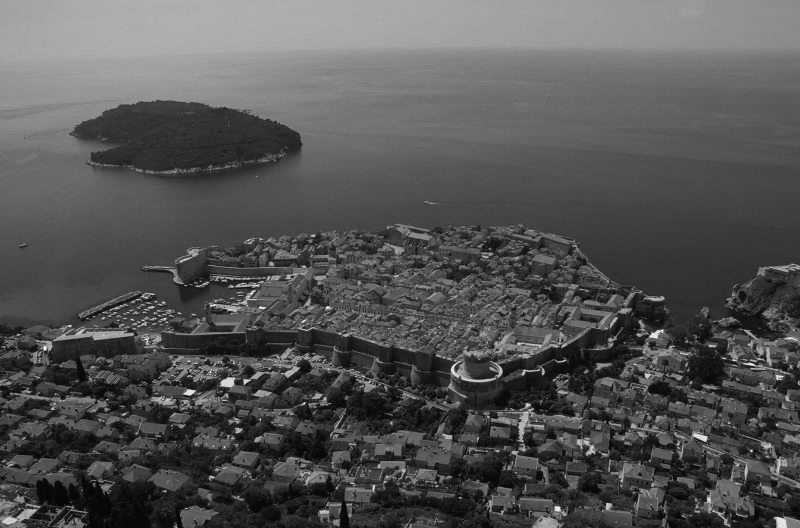 Panor�mica da Cidade Velha de Dubrovnik e da Ilha de Lokrum