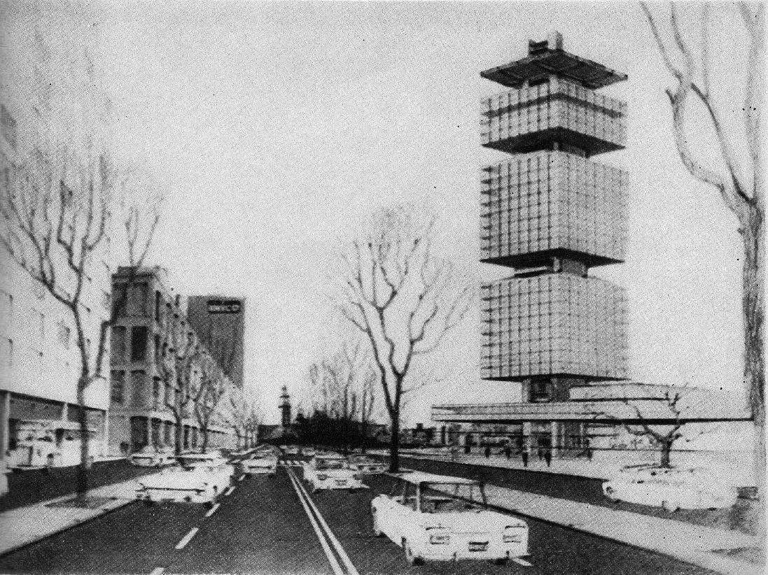 Perspectiva urbana. Tercer premio: Arqs. Carlos E. Libedinsky y Mario I. Linder