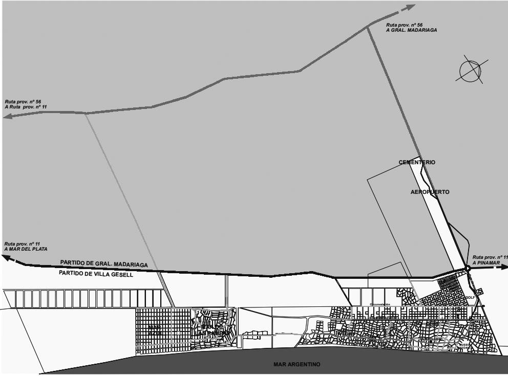 Plano de estructura vial extra�do del Plan Estrat�gico de 1999.