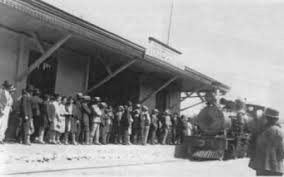 Foto histórica de estación del tren elquino.