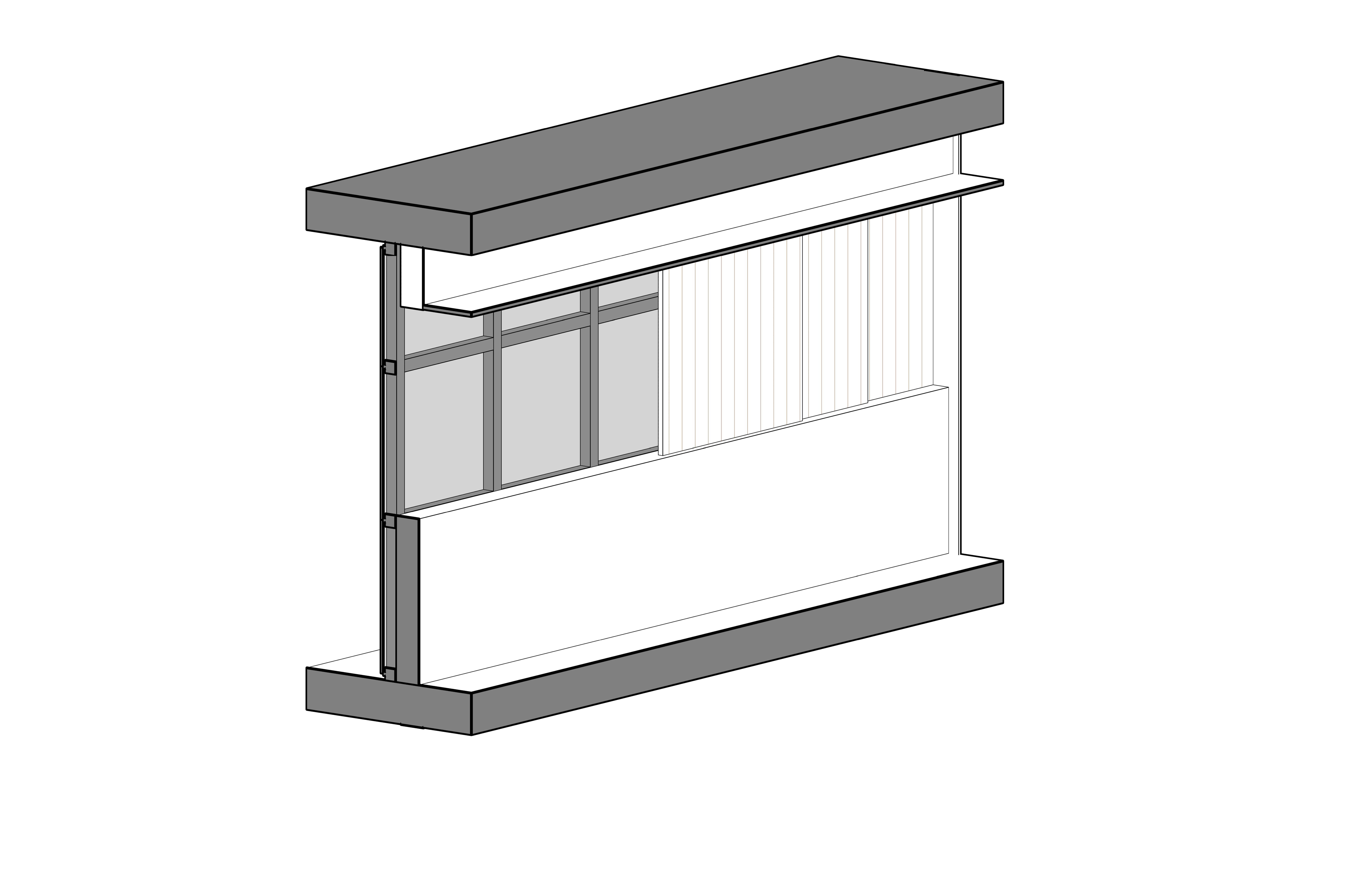 Esquema de estratgia bioclimtica utilizada em fachadas nordeste e noroeste.