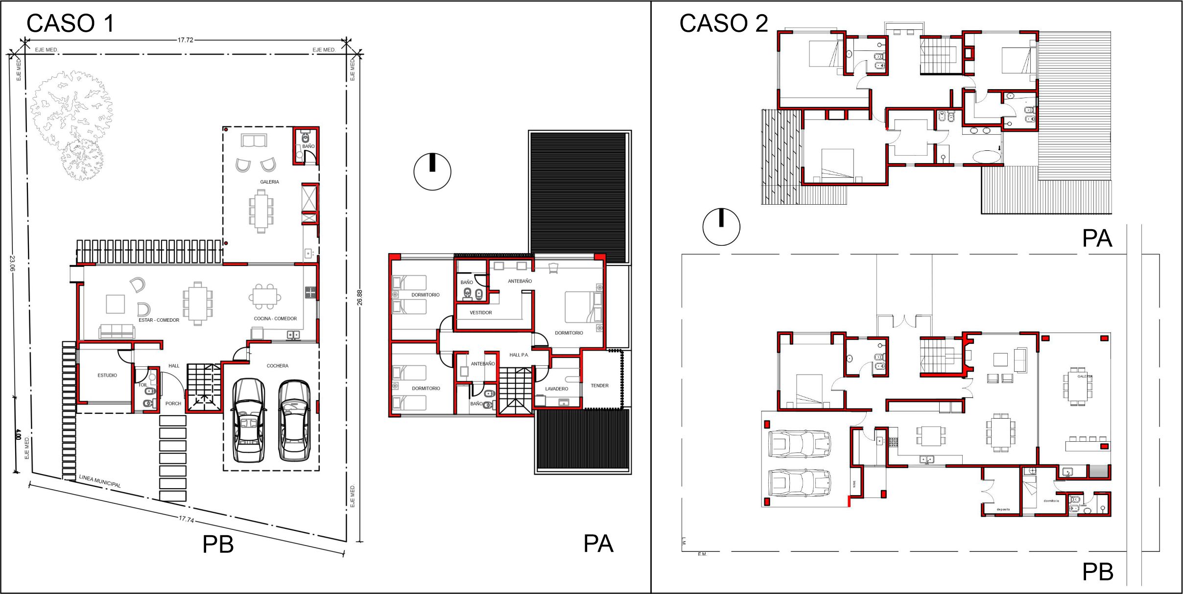 Planimetr�a de ambos casos de estudio