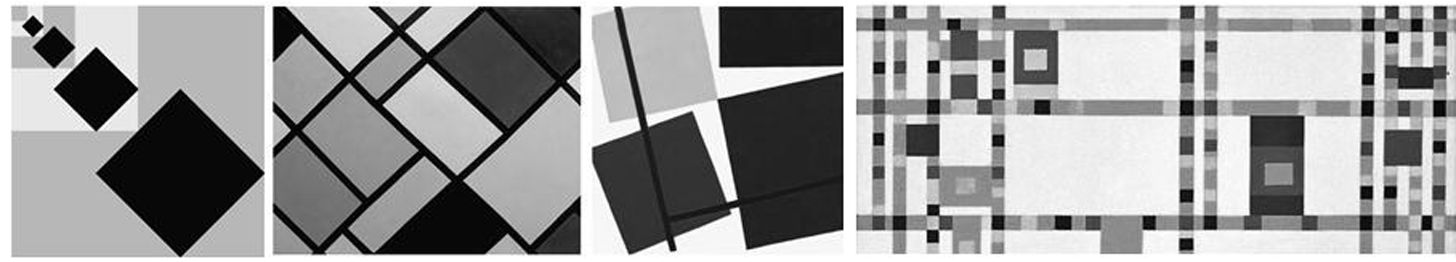 Composition arithm�tique, Contraposici�n con disonancias VI, Simultaneous Counter &ndash; Composition, Theo van Doesburg, 1929&ndash;1930 (detalle) Contre&ndash;construction, Theo van Doesburg,Broadway Boogie&ndash;Woogie, Piet Mondrian, 1943. Fuente: https://www.moma.org/magazine/articles/150