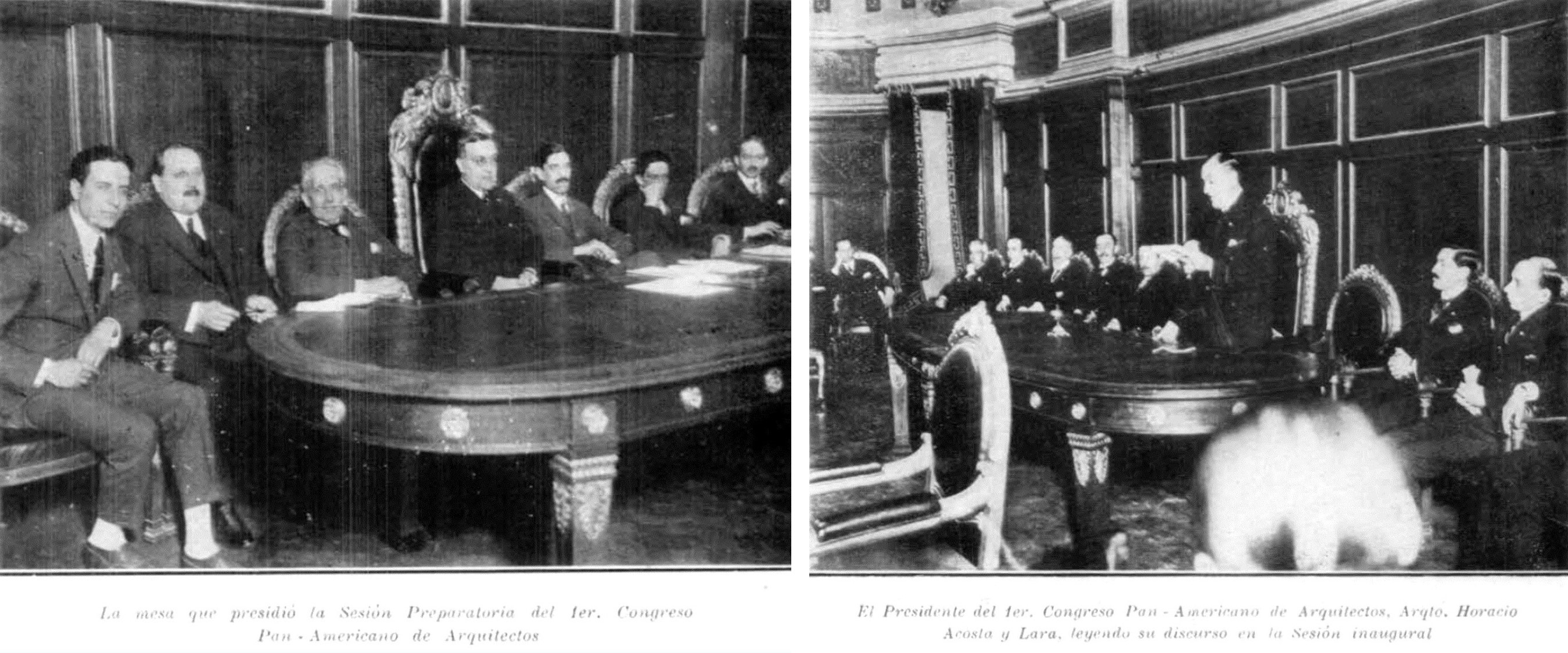 Sesi�n preparatoria del primer Congreso Panamericano de Arquitectos