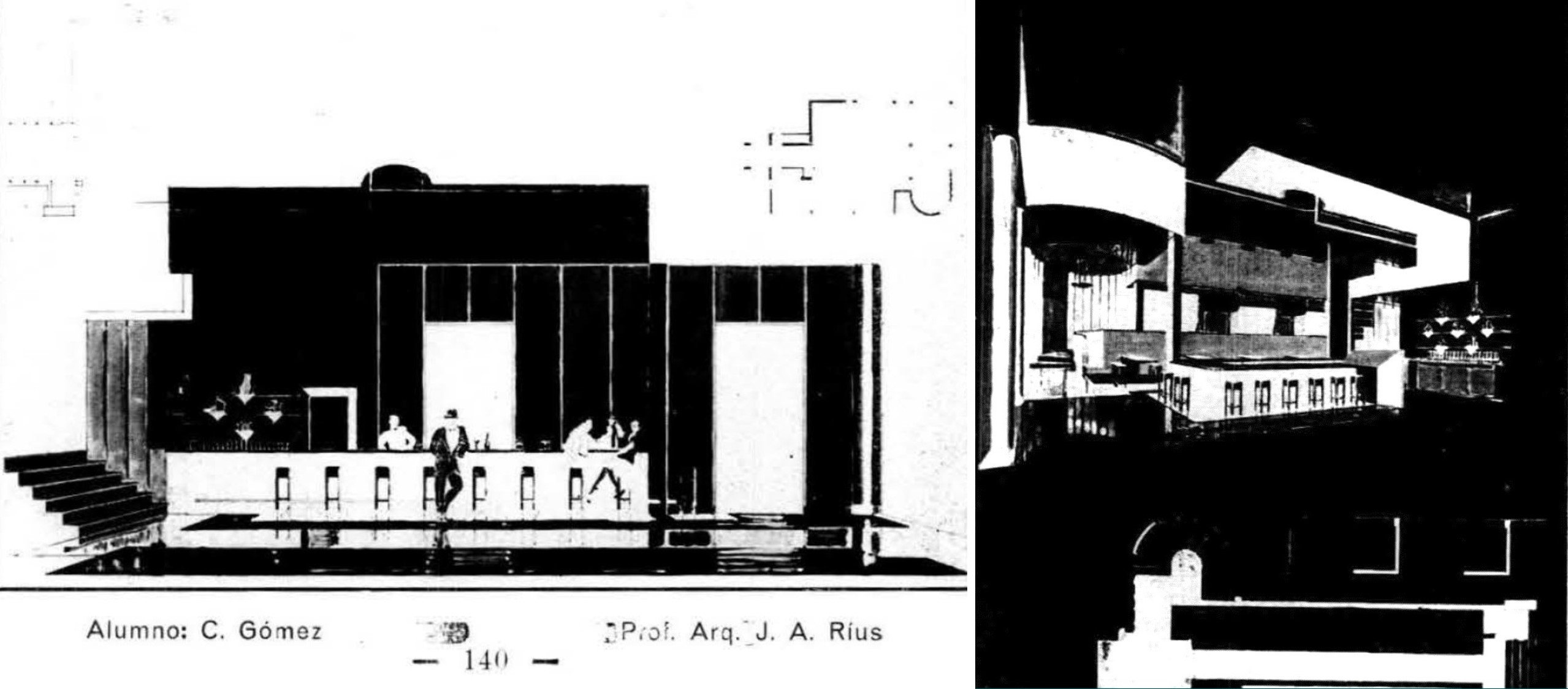 Ejercicio estudiantil de C. G�mez Gavazzo al influjo del art dec�