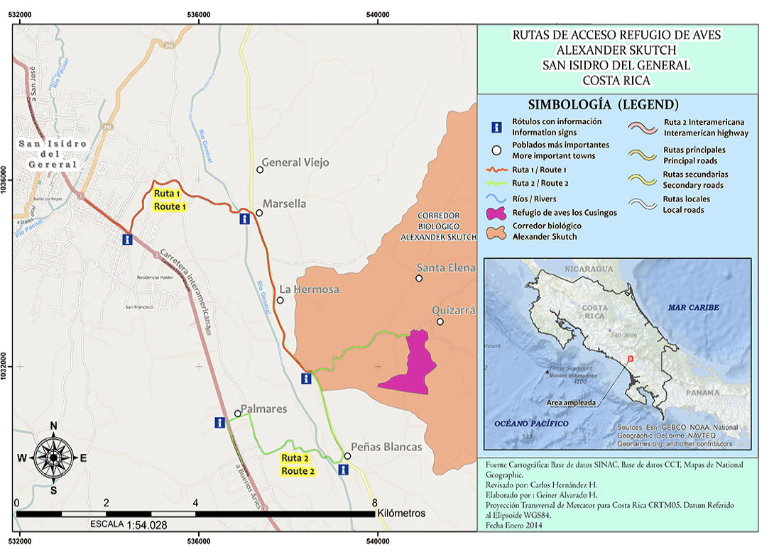 Localizacin geogrfica de la Reserva Biolgica Los Cusingos 12