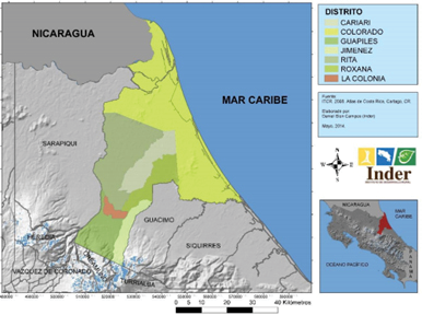 Ubicaci�n del distrito de Colorado Tomado de Inder 2021