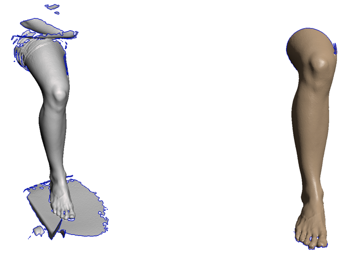Modelo 3D de la pierna para disear el prototipo de ortesis del tobillo 1