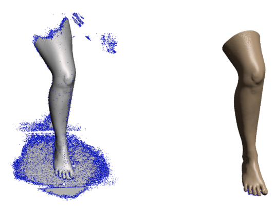 Modelo 3D de la pierna para disear el prototipo de ortesis del hallux