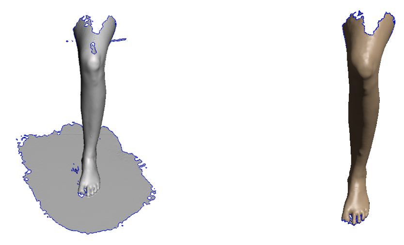 Modelo 3D de la pierna para disear el prototipo de ortesis de la rodilla