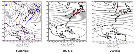 Mapas medios del mes de febrero, temporada 2018-2019
