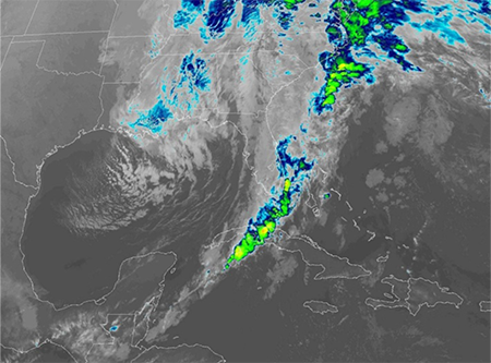 Imagen GOES16 del día 21 de diciembre de 2018 a las 06:00 UTC.