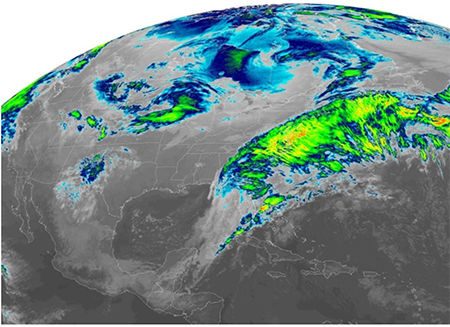 Imagen infrarroja del día 28 de enero de 2019 0200 UTC
