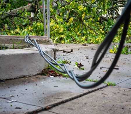 Afectaciones del tendido el&eacute;ctrico en San Crist&oacute;bal. Cortes&iacute;a de Jos&eacute; Ren&eacute;