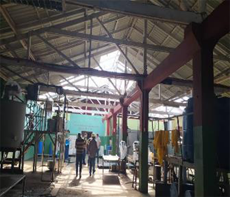 Mini industria la Guire&ntilde;a, con afectaci&oacute;n parcial de techo. Cortes&iacute;a de Alejandro L&oacute;riga