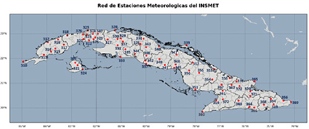 Red de estaciones meteorológicas de Cuba