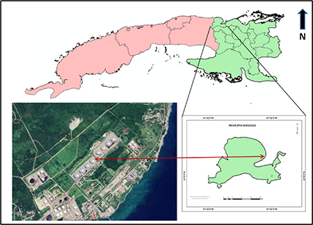 Ubicación geográfica de la Empresa Comercializadora de Combustible de Matanzas.