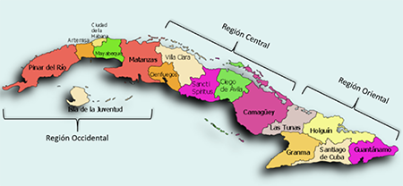 Regiones de Cuba (Tomado del sitio: www.revistasacad&eacute;micas.udec)