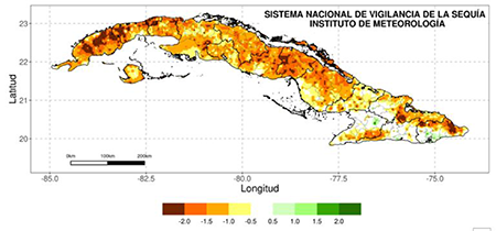 Acumulados de las lluvias en el trimestre octubre - diciembre 2022, expresados seg&uacute;n el SPI. Norma: 1971-2000.