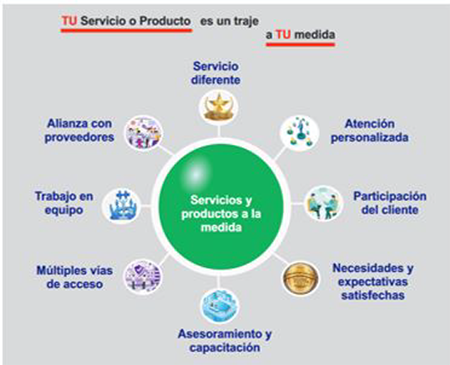 Características que deben cumplir los servicios hechos a la medida del cliente. Fuente: Elaboración propia.