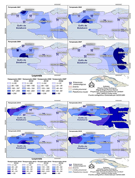 Temporadas con mapas realizados