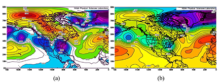 Ejemplos subtipo 10: a) Mapa de superficie y b) Mapa de 850 hPa.