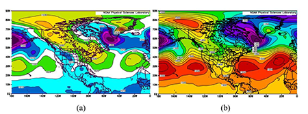 Ejemplos subtipo 11: a) Mapa de superficie y b) Mapa de 850 hPa.