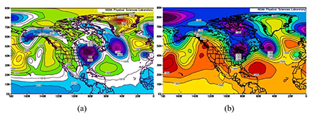Ejemplos subtipo 12: a) Mapa de superficie y b) Mapa de 850 hPa.