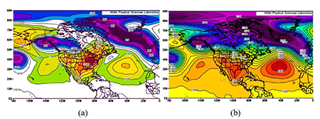 Ejemplos subtipo 14: a) Mapa de superficie y b) Mapa de 850 hPa 