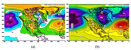 Ejemplos subtipo 17: a) Mapa de superficie y b) Mapa de 850 hPa.