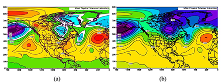 Ejemplos subtipo 19: a) Mapa de superficie y b) Mapa de 850 hPa.