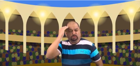 A Piada do Touro em Libras na plataforma Youtube no canal Na Palma da M�o