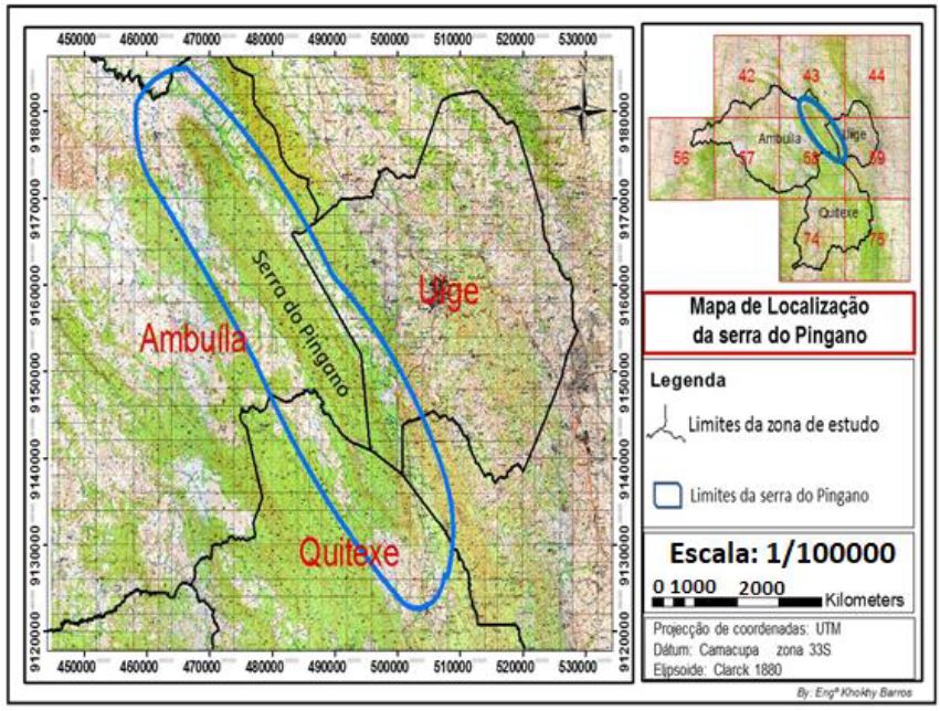 Localizao da rea de estudo serra do Pingano