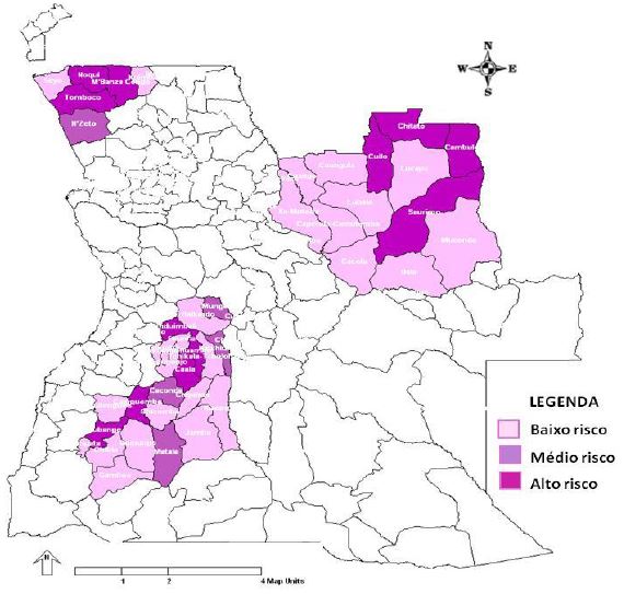 Estratifica��o de Mortalidade da Pneumonia em menores de cinco anos por provincia, Angola. 2019
