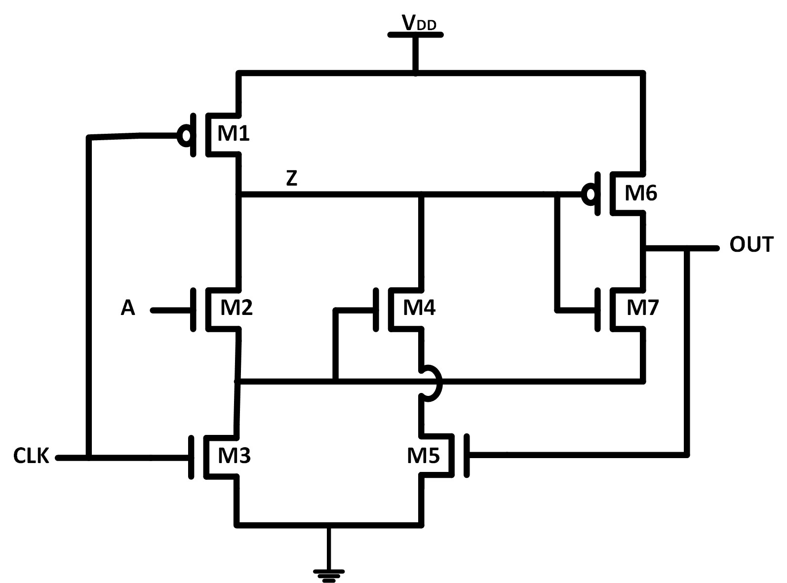 The proposed domino logic circuit