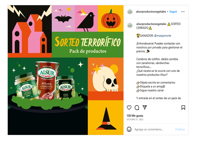 Ejemplo de estrategia sorteo y d�a especial como tema