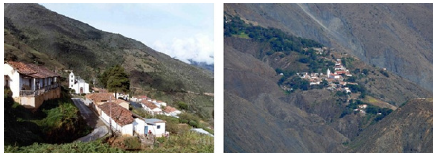 Poblado de San Antonio de Acequias, pueblos del Sur en Mérida, Venezuela. Poblado de El Morro, pueblos del Sur en Mérida, Venezuela.