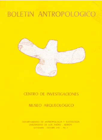 Portada del Boletin Antropológico Nº 1 Septiembre-octubre de 1982