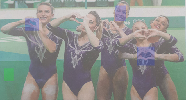 Athletes celebrating victory, extracted from the report A8.