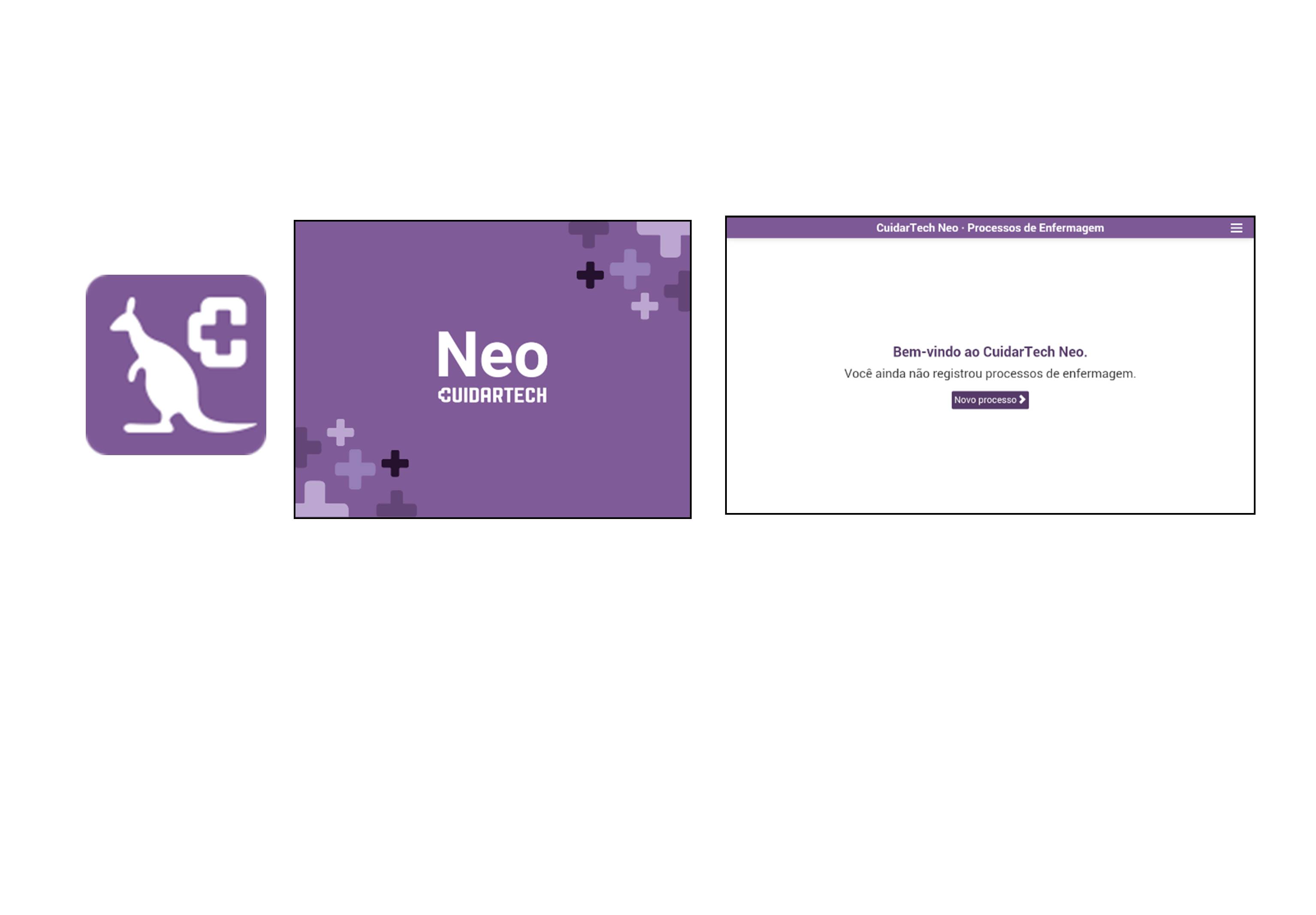 CuidarTech Neo App Launcher Icon and Screens