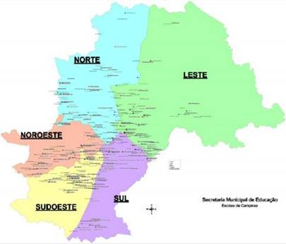 Regiões da Secretaria Municipal de Educação de Campinas (SP)