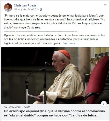 Imagen del autor, capturada en nuestra pesquisa en redes sociales
                            mediáticas.