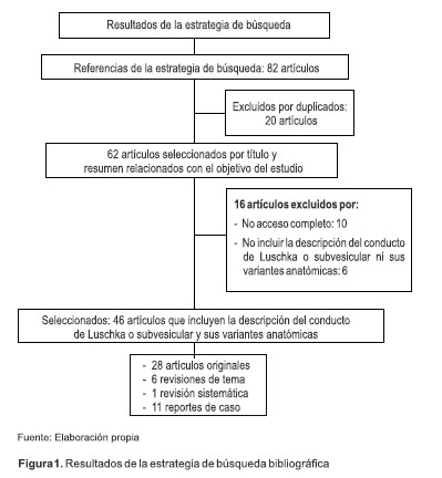 Resultados de la estrategia de b&uacute;squeda bibliogr&aacute;fica