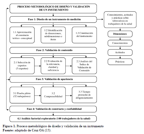 Figura 1. Proceso metodolgico de diseo y validacin de un instrumento