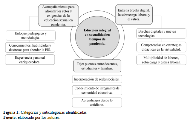 Figura 1:Categor�as y subcategor�as identificadas
