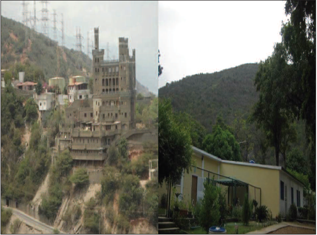 Tendidos el&eacute;ctricos y actividad
tur&iacute;stica en los sectores Arrecife y Picure, respectivamente (Club CORPOELEC)