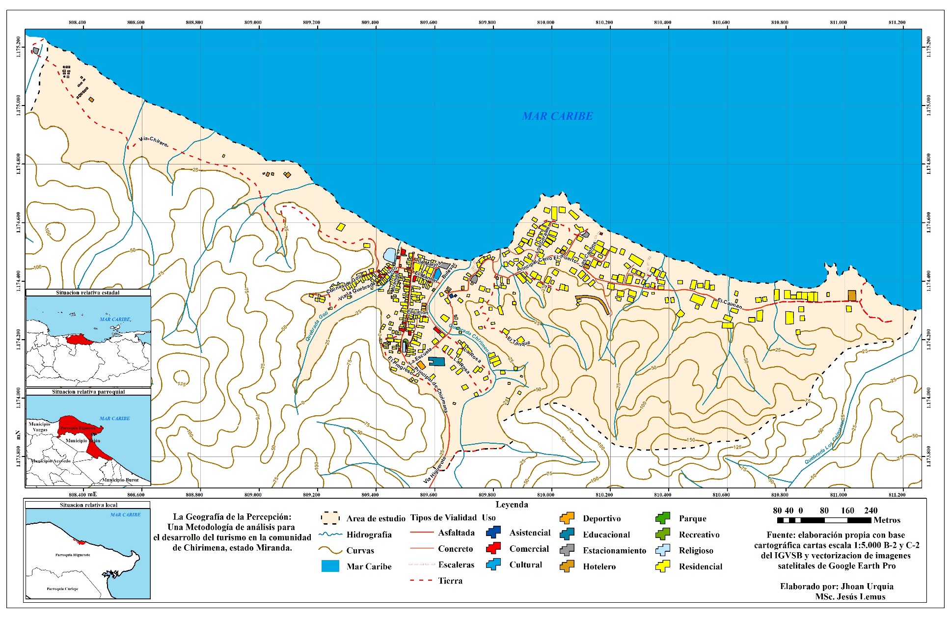 Figura 5. Mapa uso de
la tierra de Chirimena, estado Miranda