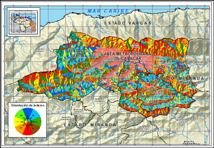 Mapa de unidades morfográficas del Área Metropolitana de Caracas y su área de influencia directa